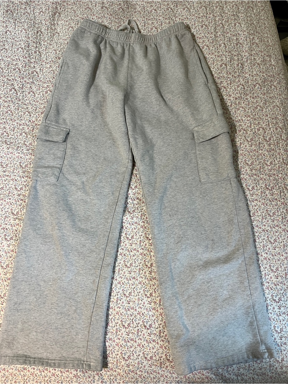Gray John Galt Cargo Sweatpants - Comfortable Everyday Bottoms. One size
